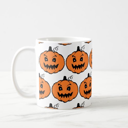 Halloween Horror Pumpkin Pattern Coffee Mug