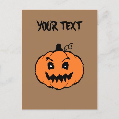 Halloween Horror Pumpkin Postcard