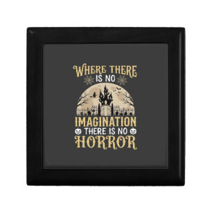 Halloween Horror Quote Haunted Castle Imagination Gift Box