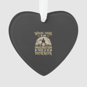 Halloween Horror Quote Haunted Castle Imagination Ornament