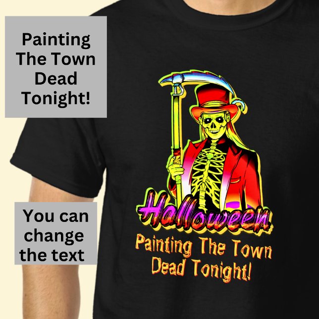 Halloween Horror Red Yellow Grim Reaper Monster    T-Shirt (Creator Uploaded)
