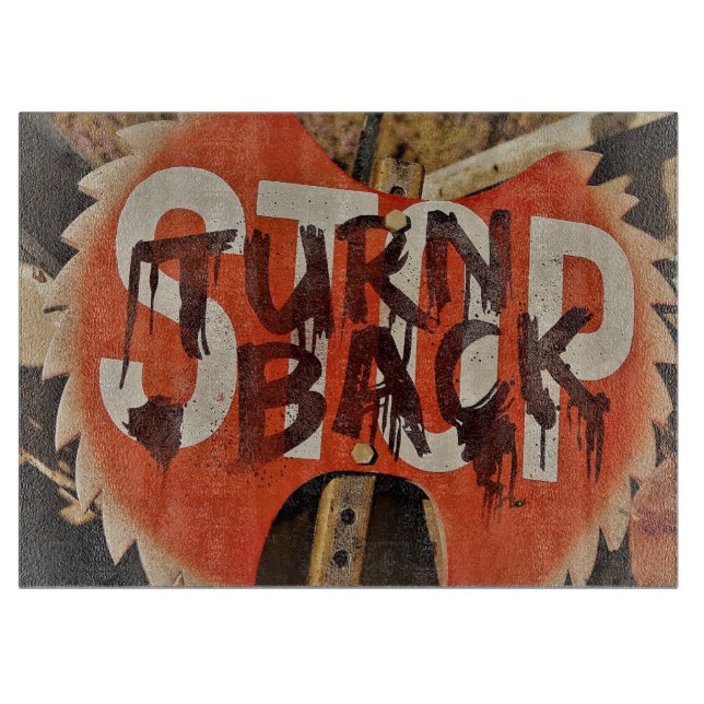 Halloween Horror Saw Cutting Board (Front)