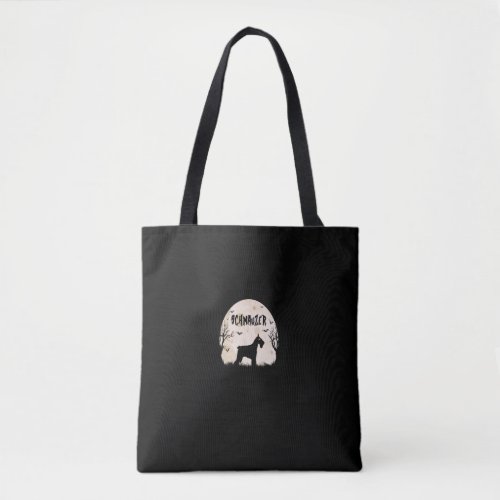 Halloween Horror Schnauzer Long Sleeve Tote Bag