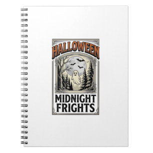 Halloween Horror Shirt Vintage Engraving Spooky Fo Notebook