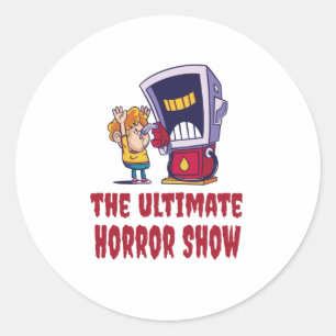 Halloween - Horror Show at Gas Station Classic Round Sticker