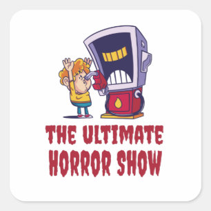 Halloween - Horror Show at Gas Station Square Sticker