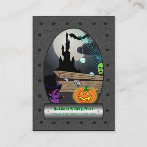 Halloween Horror Supplies _ Ghostly Ghoulish Gear Business Card