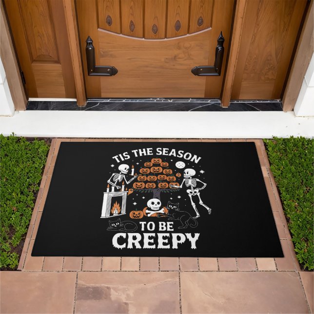 Halloween Horror Tis The Season To Be Creepy Doormat (Outdoor)