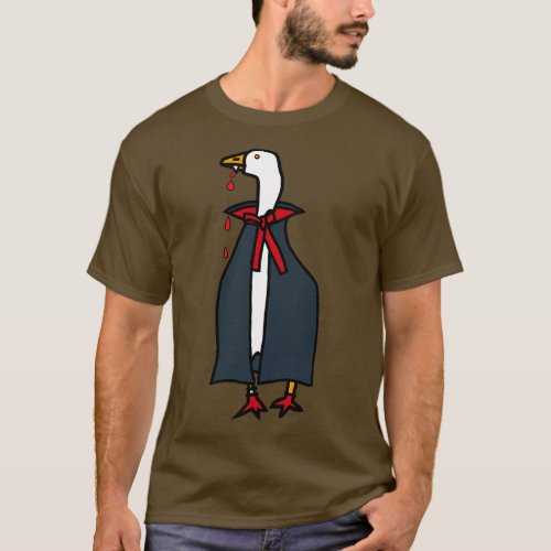 Halloween Horror Vampire Gaming Goose T_Shirt