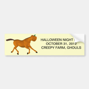 Halloween Horse Bumper Sticker
