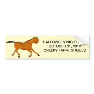 Halloween Horse Bumper Sticker