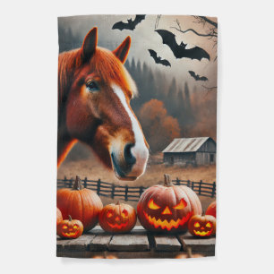 Halloween Horse Garden Flag