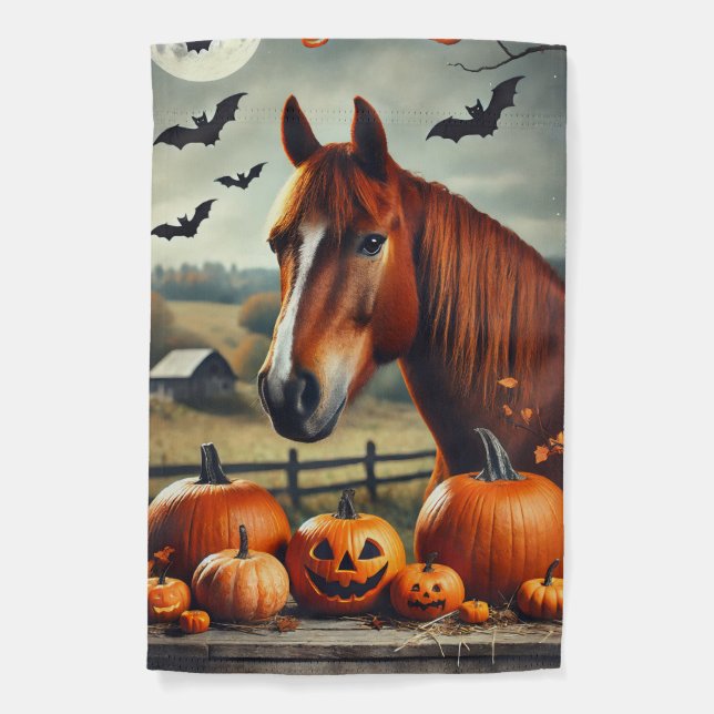 Halloween Horse Garden Flag (Front)