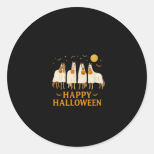Halloween Horse Ghost Soky Season Horse Lover Wome Classic Round Sticker