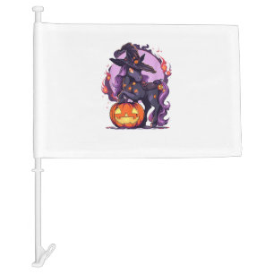 Halloween Horse Witch Hat Jack o Lantern Horse Rid Car Flag