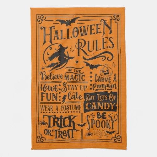 Halloween House1 Rules Customize Kitchen Towels