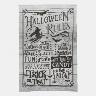 Halloween House1 Rules Kitchen Towels