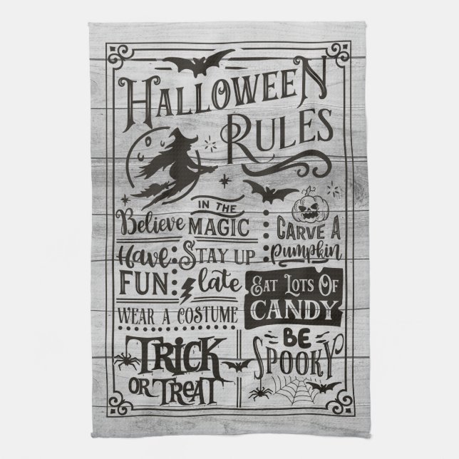Halloween House1 Rules Kitchen Towels (Vertical)