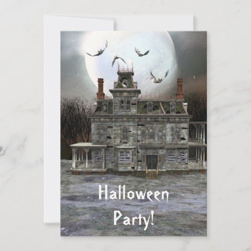 Halloween House 5 x 7 Invitation