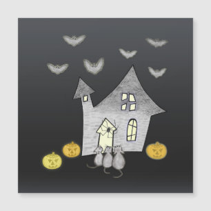Halloween House, Black Cats, Bats, Pumpkins