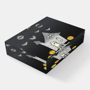 Halloween House, Black Cats, Bats, Pumpkins Paperweight