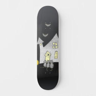 Halloween House, Black Cats, Bats, Pumpkins Skateboard
