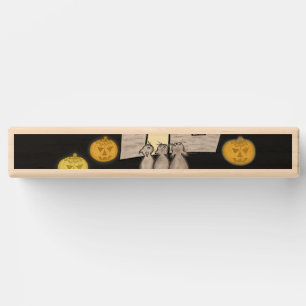 Halloween House, Black Cats, Bats, Pumpkins Topple Tower