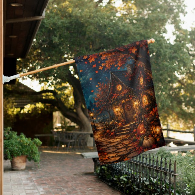 Halloween House Flag (In SItu)