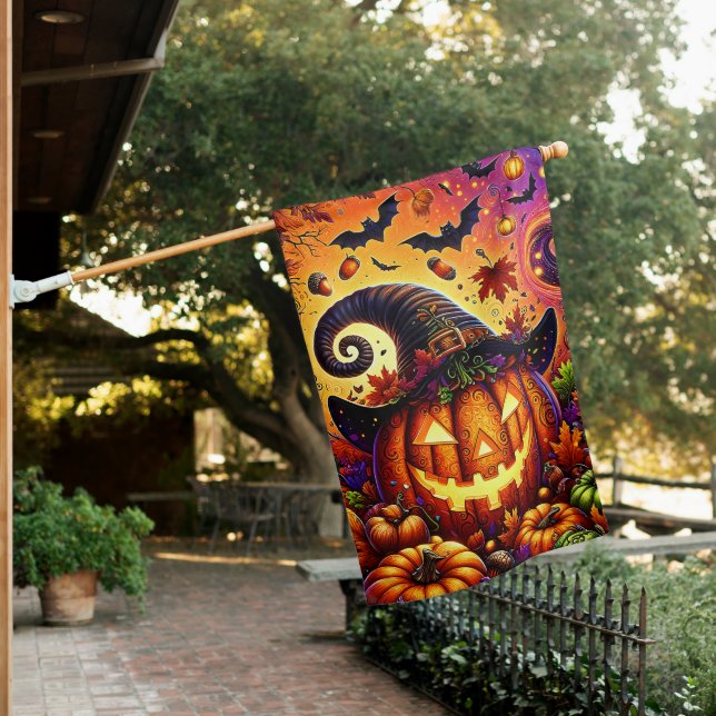 Halloween House Flag (In SItu)