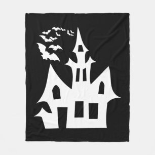 halloween house fleece blanket