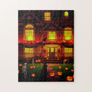 Halloween House Party for Cats! Jigsaw Puzzle