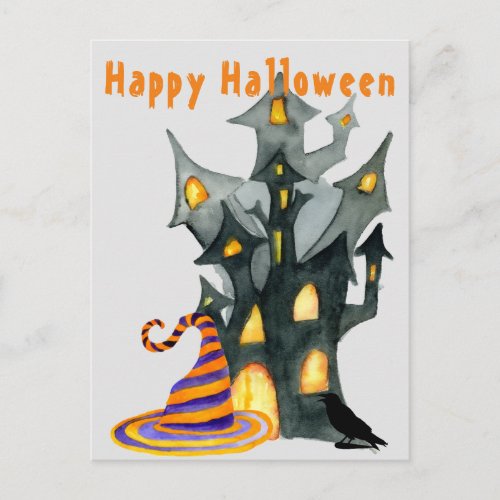 Halloween House Postcard