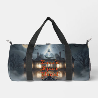 Halloween House With Frankie, Dark Gray Duffle Bag