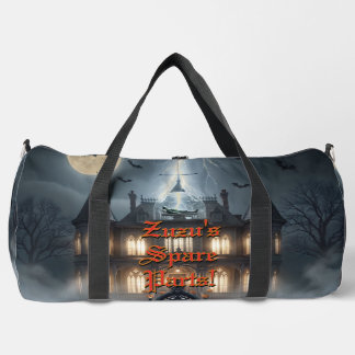 Halloween House With Frankie, Dark Gray Duffle Bag