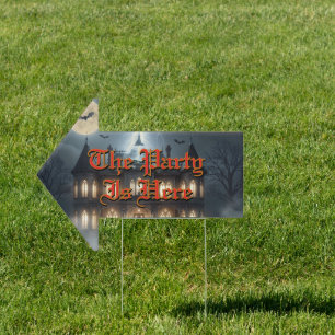 Halloween House With Frankie, Dark Gray Sign