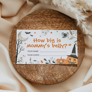 Halloween How Big Is Mommy's Belly Shower Game Enclosure Card