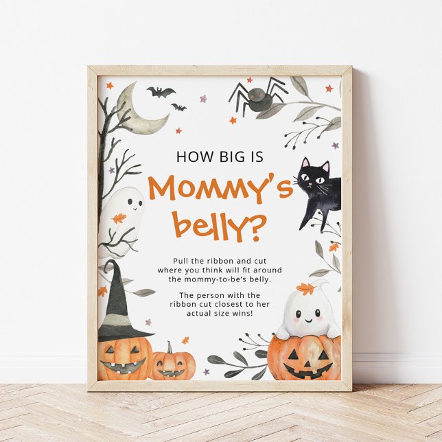 Halloween How Big Is Mommy's Belly Shower Game Poster (Creator Uploaded)