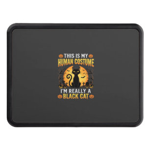 Halloween Human Costume Black Cat Graveyard Hitch Cover