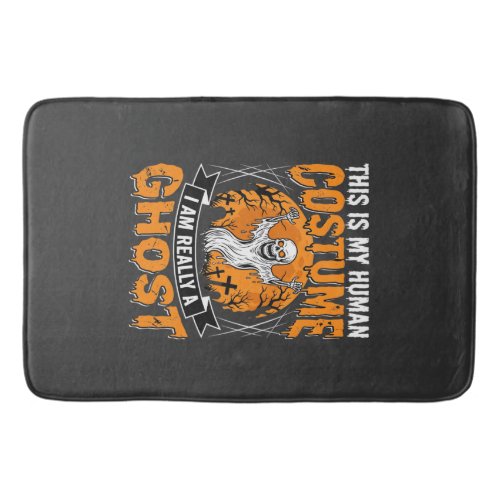 Halloween Human Costume Ghost Skeleton Graphic Bath Mat