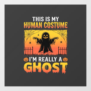 Halloween Human Costume Ghost Vintage Floor Decals