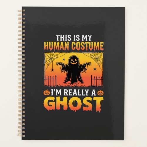 Halloween Human Costume Ghost Vintage Planner