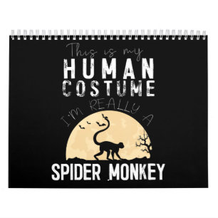 Halloween Human Spider Monkey Creepy Horror Calendar