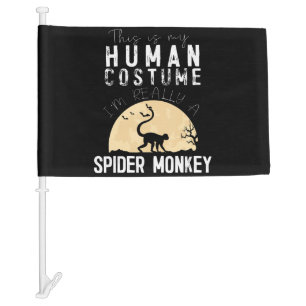 Halloween Human Spider Monkey Creepy Horror Car Flag