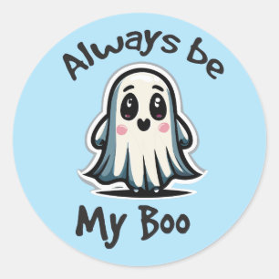 Halloween humor classic round sticker