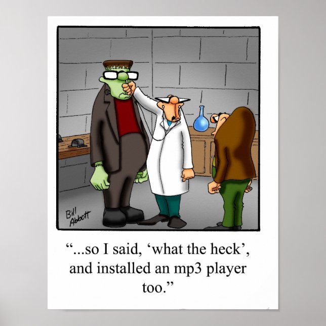 Halloween Humor Frankenstein Poster (Front)