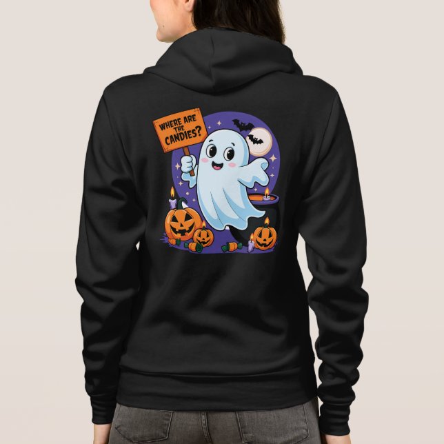 Halloween humor gum hoodie (Back)