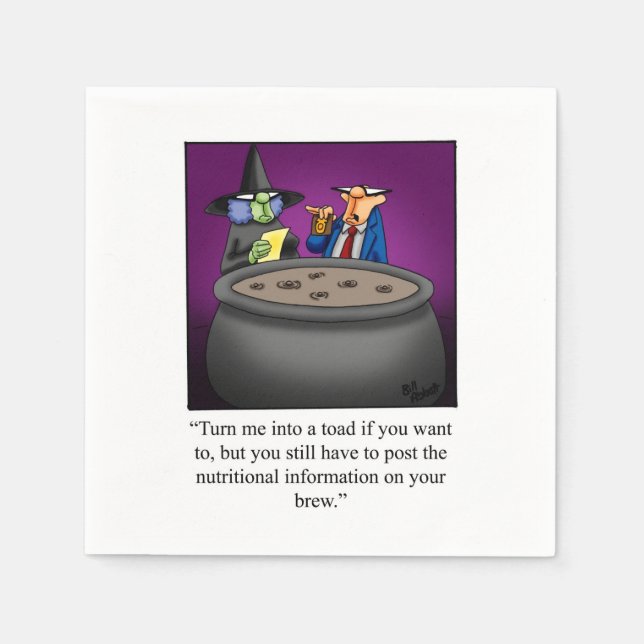 Halloween Humor Party Napkins  (Front)