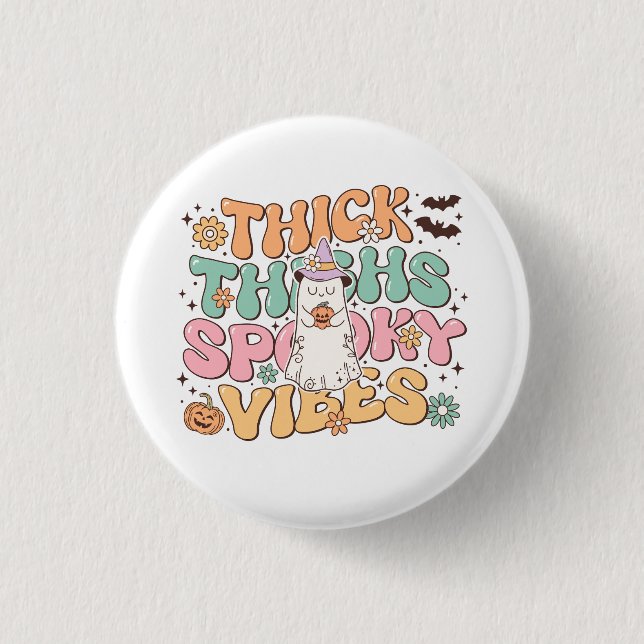 Halloween Humor Spooky Button (Front)