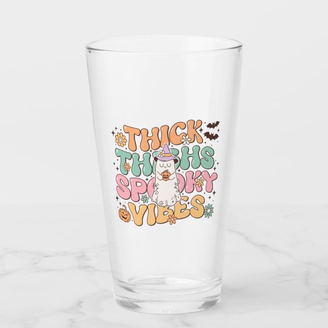 Halloween Humor Spooky Glass (Front)