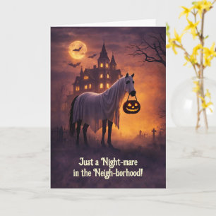 Halloween Humor with Horse Trick or Treating Card